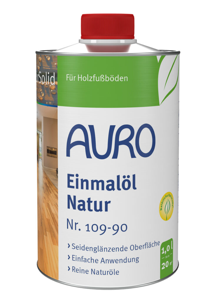 AURO Einmalöl-Natur Nr. 109-90 Holzöl 1 Liter Dose AURO Einmalöl-Natur Nr. 109-90 in 1 Liter Dose für helle Holzböden und Möbel