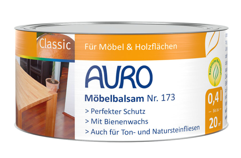 AURO Möbelbalsam Nr. 173 als 0,4 Liter Dose – schützender Balsam für Holz und mehr