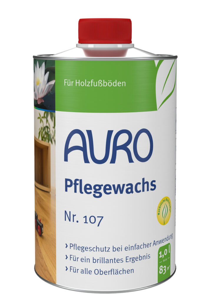 AURO Pflegewachs Nr. 107 in 1 Liter Dose – natürliches Wachs für Holzpflege und Schutz
