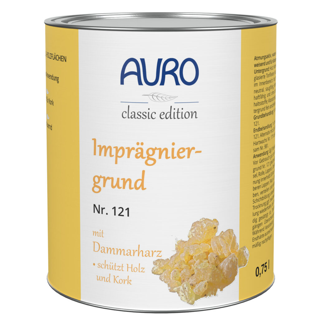 AURO Imprägniergrund Nr. 121 – 0,75 Liter Dose Holzimprägnierung AURO Imprägniergrund Nr. 121 in 0,75 Liter Dose – transparente Holzimprägnierung für Innenbereiche