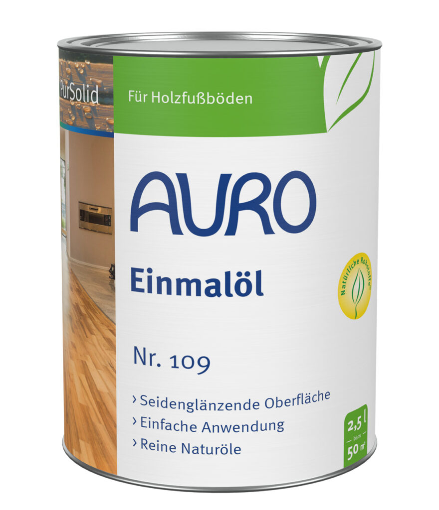 AURO Einmalöl Nr. 109 als 2,5 Liter Dose – Holzöl für Möbel und Fußböden