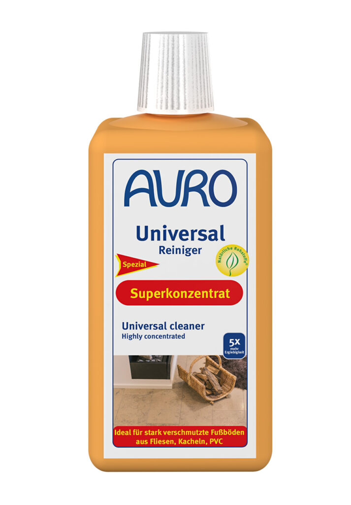 AURO Universal-Reiniger Nr. 471 in der 0,5 Liter Flasche – ideal für gründliche und schonende Reinigung von Böden im ganzen Haus.