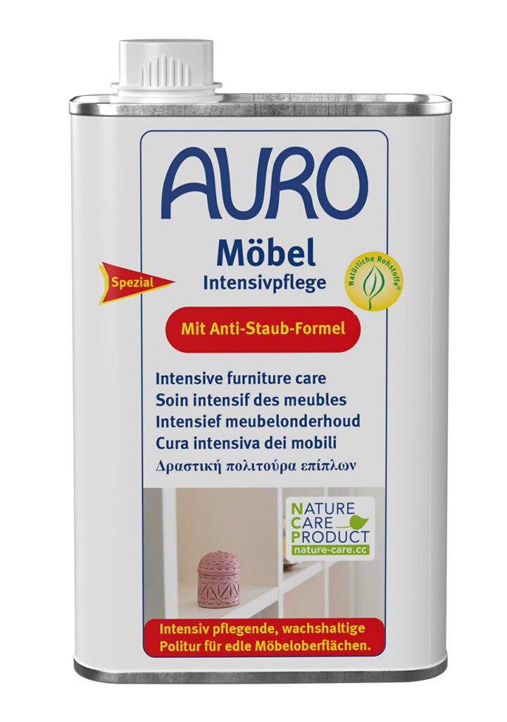 AURO Möbel-Intensivpflege Nr. 662 Politur Gebinde 0,5 Liter AURO Möbel-Intensivpflege Nr. 662 in 0,5 Liter Blechflasche – wachshaltige Politur mit Anti-Staub-Formel für Holzmöbelpflege