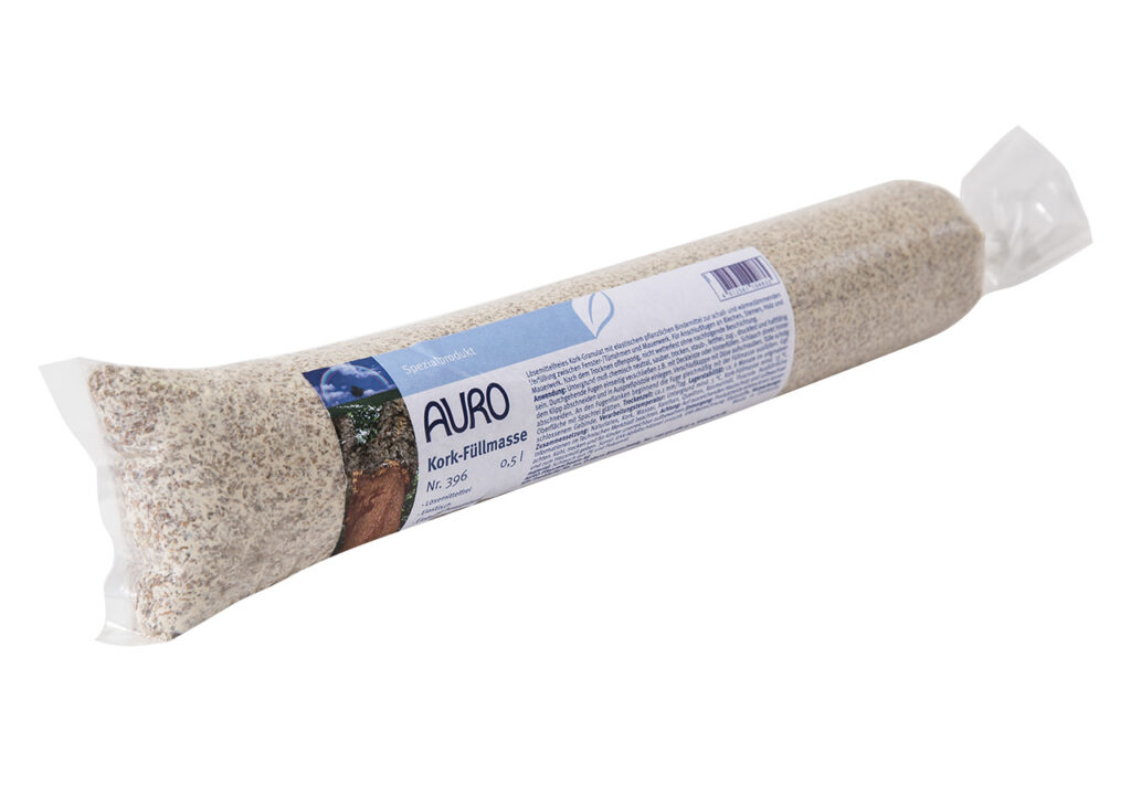 AURO Kork-Füllmasse Nr. 396 in 0,5 kg Gebinde zum schall- und wärmedämmenden Ausfüllen von Fenster- und Türanschlüssen