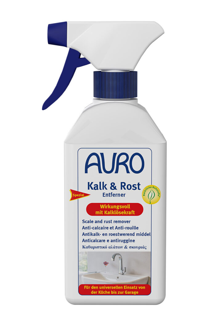 AURO Kalk- und Rostentferner Nr. 654 Sprühflasche 0,5 Liter AURO Kalk- und Rostentferner Nr. 654 in 0,5 Liter Sprühflasche zur effektiven Reinigung von Kalk und Rost