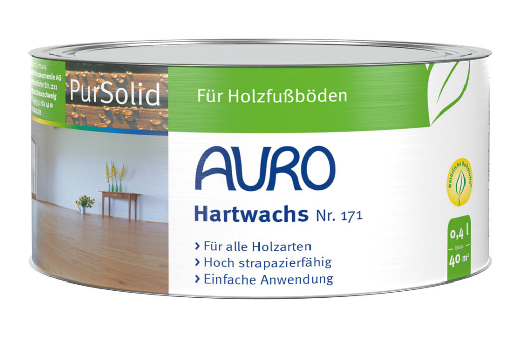 AURO Hartwachs Nr. 171 – 0,4 Liter Dose Holzwachs für Möbel und Böden AURO Hartwachs Nr. 171 in 0,4 Liter Dose – Bienenwachs-Holzschutz für Möbel und Böden