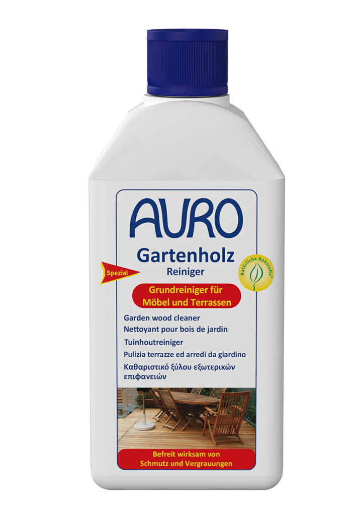AURO Gartenholz-Reiniger Nr. 801 für Holzpflege, Flasche 0,5 Liter AURO Gartenholz-Reiniger Nr. 801 in 0,5 Liter Flasche zur Reinigung von Holzterrassen und Gartenmöbeln